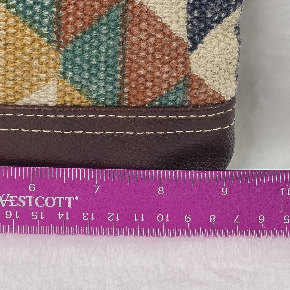 Myra Bag S-1912 Aztec Canvas Leather Pouch Clutch Wristlet Traveler New - Picture 5 of 9